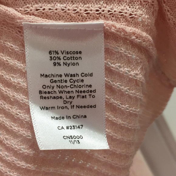 Blush pink pointelle knit cardigan by Talbots - Picture 4 of 4